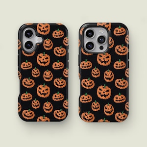 Vintage Skeletons and Pumpkins Phone Case, Halloween Phone Case, iPhone 16 15 14 13 12 Pro Max XS, Samsung Galaxy S25 S24 S23 S22 S21 Ultra