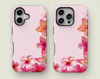 Pink Lily Phone Case, Various Flower-shaped Mobile Phone Cases, iPhone 16 15 14 13 12 11 Pro Max XS, Samsung Galaxy S25 S24 S23 S22 Ultra