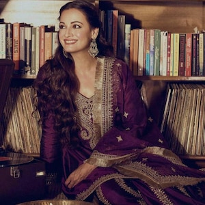 Pakistani Designer Chinnon silk fully embroidered Sequence Work Readymade Salwar Kameez Stitched Wedding Wear Suits