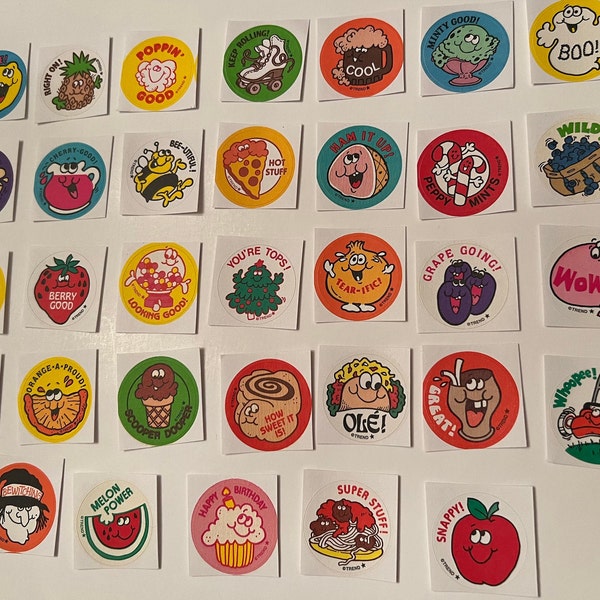 Trend Retro Scratch and Sniff stinky stickers 80's