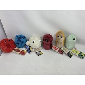 VINTAGE Giant Microbes Plush Toys Lot 6 Germs Sickness Body Cells NWT