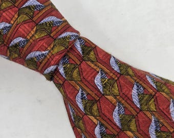 Corbata de seda multicolor Robert Talbott x Britches of Georgetowne, fabricada en EE. UU.