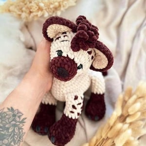 Patroon hyena-amigurumi – eenvoudig en grappig wild speelgoed, schattige hyena-amigurumi-haak – uniek doe-het-zelf speelgoed, gehaakte pluche hyena – schattige dieren