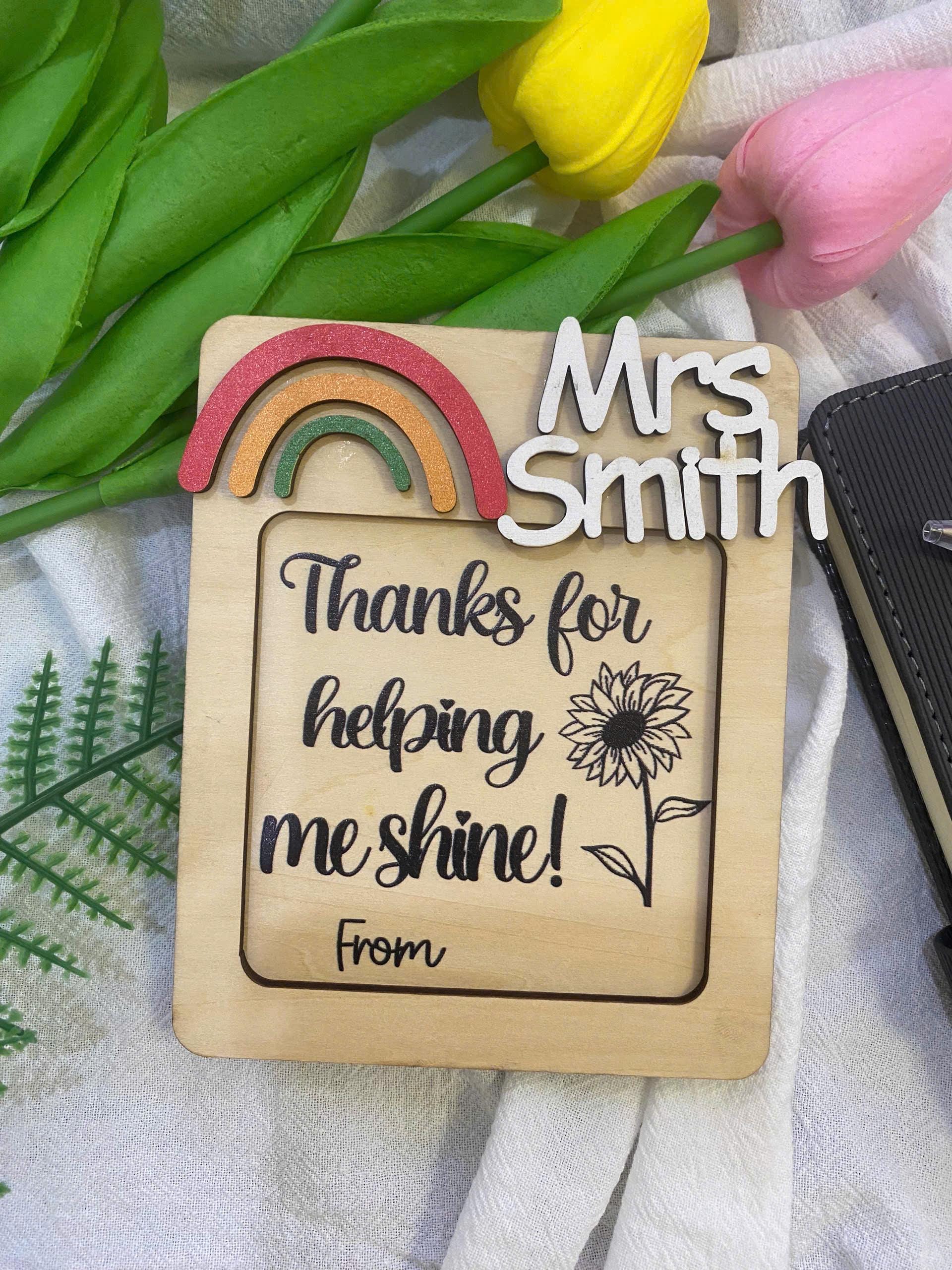 Personalized Sticky Note Holder – Custom Teacher Gift,Teacher Appreciation Gift – Custom Post-it Note Holder,Back to School Gift