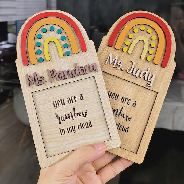 Personalized Sticky Note Holder - Teacher & Office Gift,Custom Note Pad Holder - Back to School Gift for Teachers ,Employee Thank You Gift