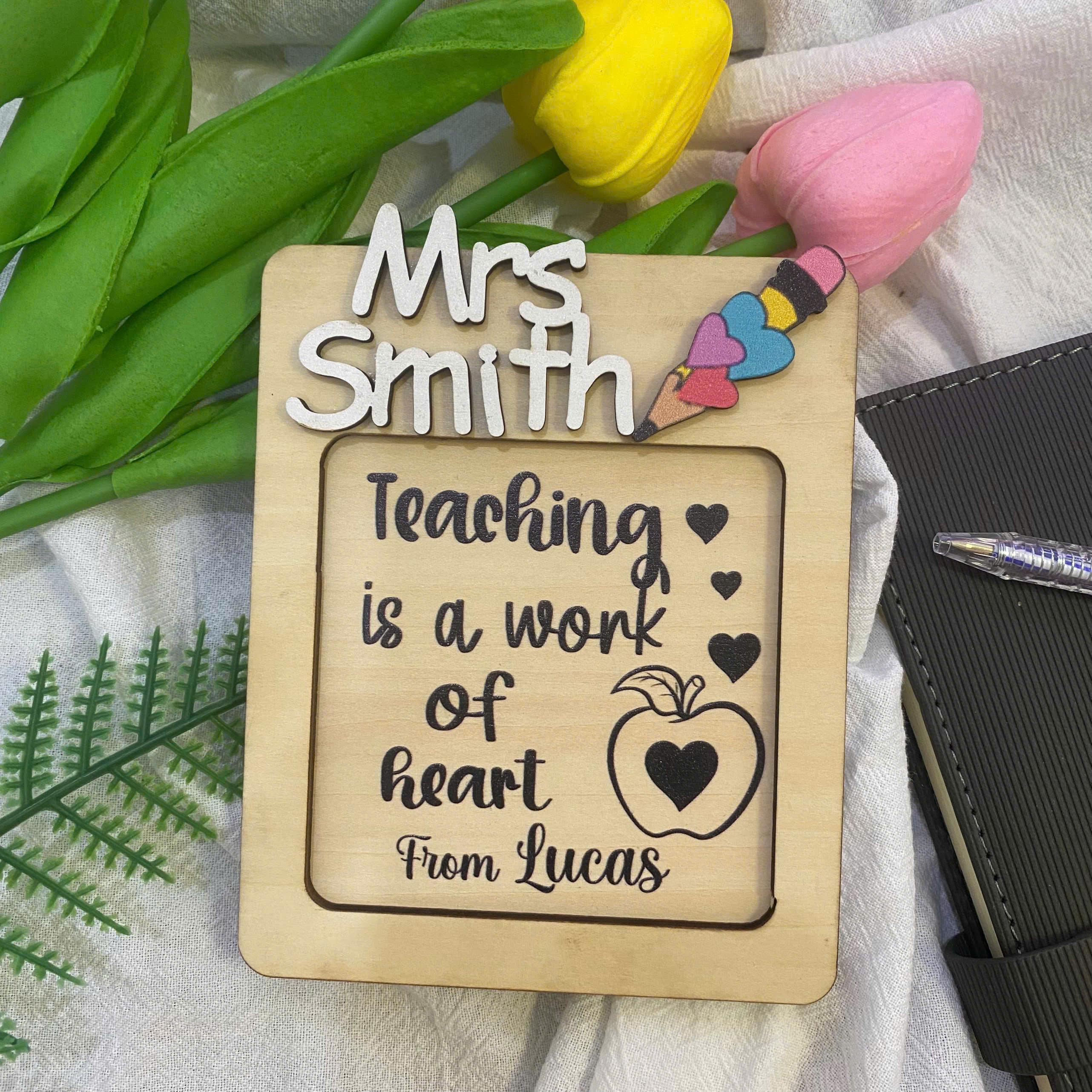Personalized Sticky Note Holder – Custom Teacher Gift,Teacher Appreciation Gift – Custom Post-it Note Holder,Back to School Gift