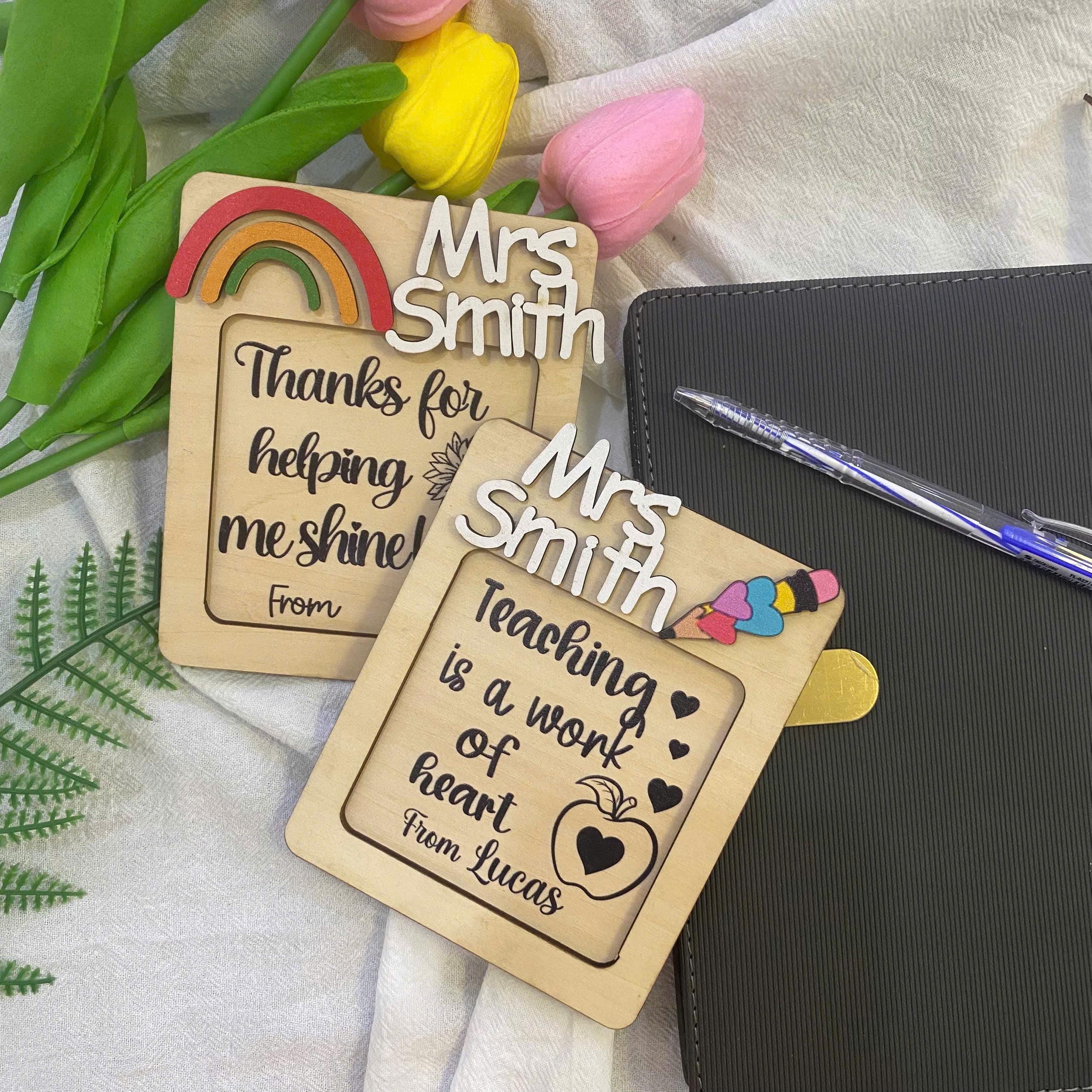 Personalized Sticky Note Holder – Custom Teacher Gift,Teacher Appreciation Gift – Custom Post-it Note Holder,Back to School Gift