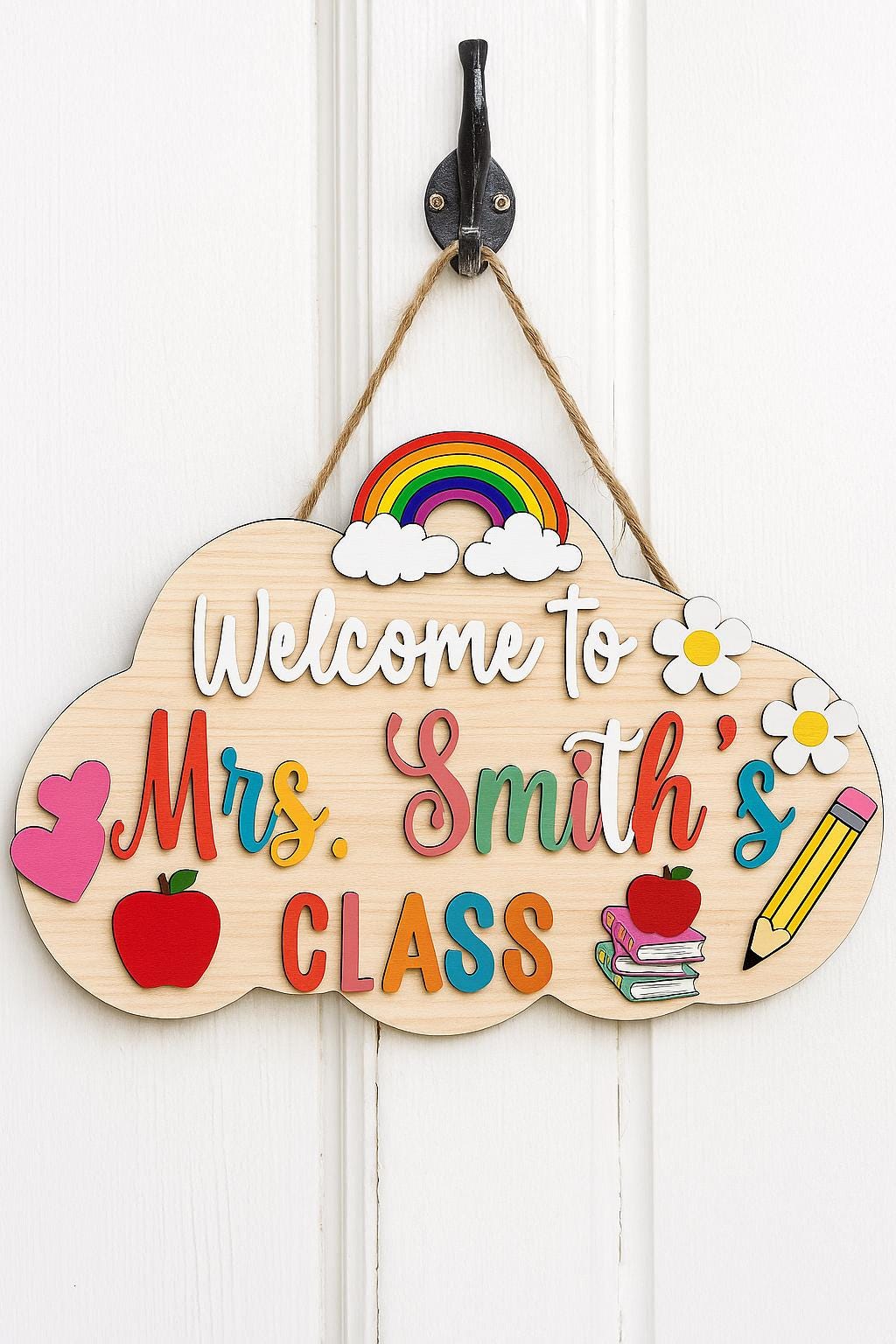 Personalized Welcome to My Classroom Door Sign,Custom Teacher Welcome Sign β Classroom Door Decor,Teacher Door Hanger