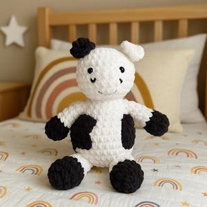 Cow Pillow Plushie ,Amigurumi Pillow Cow – Cute & Cozy Crochet,Cow Cushion Crochet, Crochet Your Own Cow Pillow – Adorable Plush Pattern
