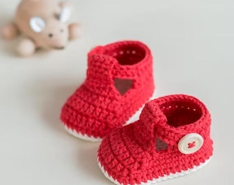 Handmade Crochet Baby Shoes Pattern,Soft Baby Booties Crochet Pattern,Cute Baby Shoes Crochet PDF Pattern,DIY Crochet Baby Slippers Pattern