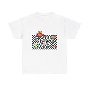 Retro Ice Cream Graphic Unisex Tee, Summer Vibes T-Shirt, Cute Foodie Top, Ice Cream Lover Gift, Festival Attire, Casual Wear