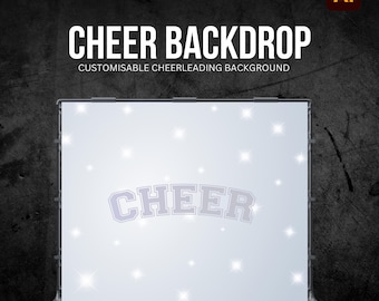 Cheerleading Media Day Backdrop Template -  Customizable in Adobe Illustrator - Digital Download Only