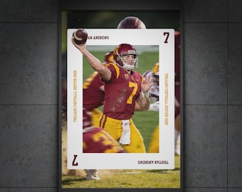 Póster personalizable de jugador deportivo - Plantilla de Canva - Tamaño A3, solo descarga digital