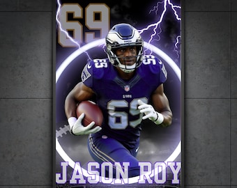 Football Player Poster - Canva Template - A3 Size, Fully Customizable, Digital Download Only