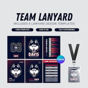 Ontwerpen teamsleutelhanger en speler-ID-kaart - Canva-sjablonen | Teamkaart reizen, teamrooster reizen, spelersidentiteitskaart, conferentiebadge, elke sport