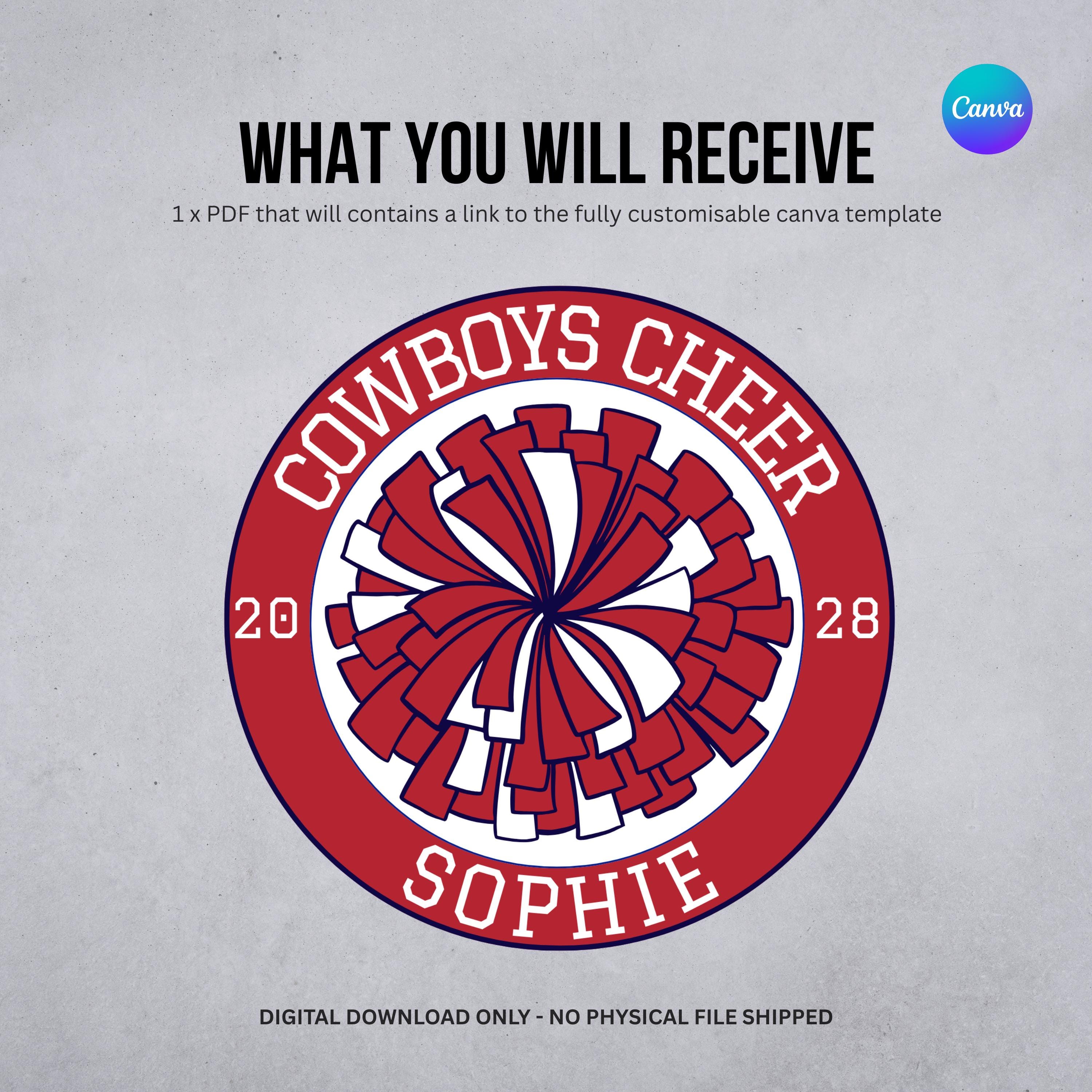 Editable Cheerleading Sign Template - Fully Customizable in Canva ...