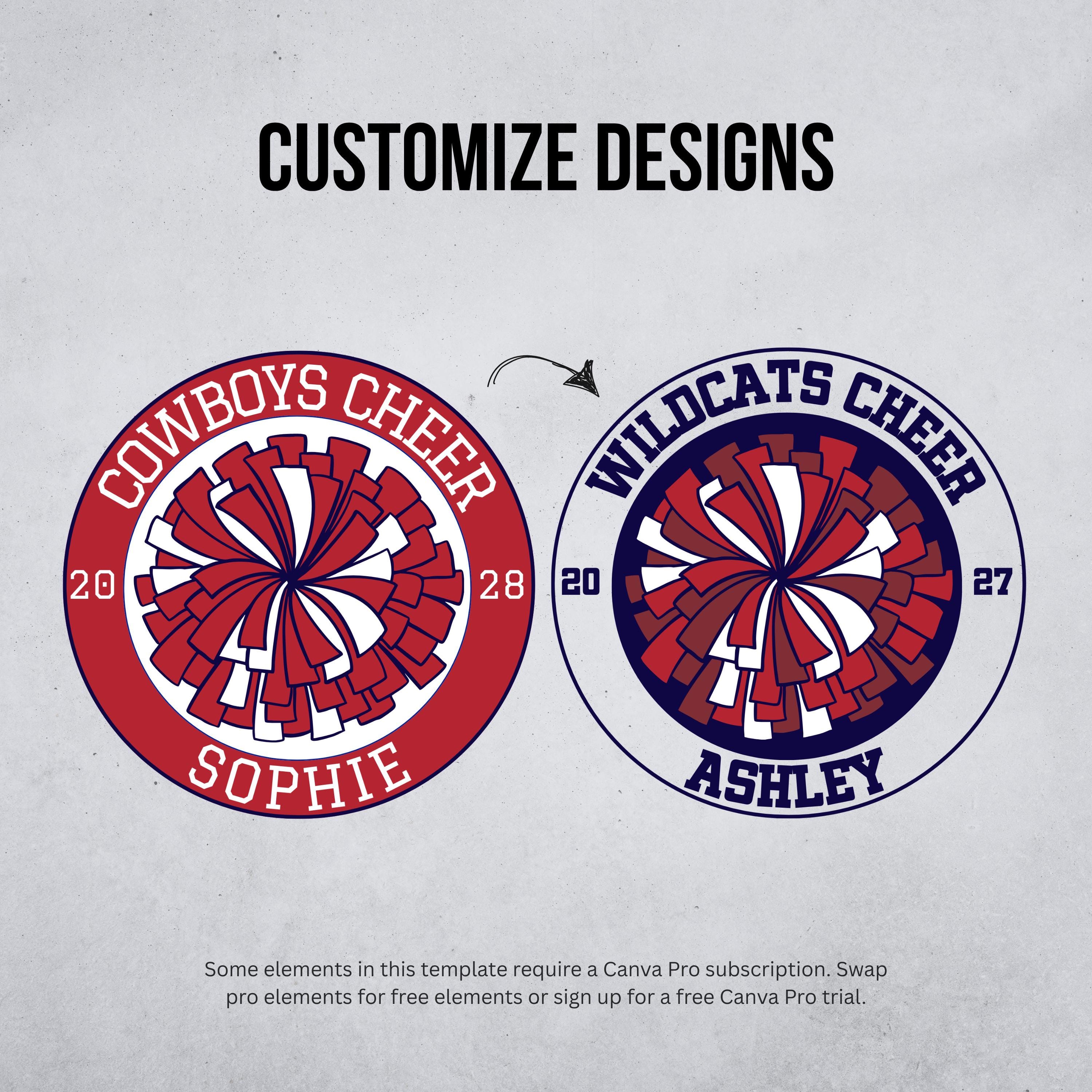Editable Cheerleading Sign Template - Fully Customizable in Canva ...