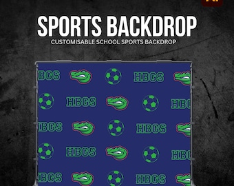 Sports Soccer Media Day Backdrop Template -  Customizable in Adobe Illustrator - Digital Download Only