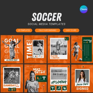 Piłka nożna Drużyna Sportowa, Szablony Graficzne Mediów Społecznościowych, Canva