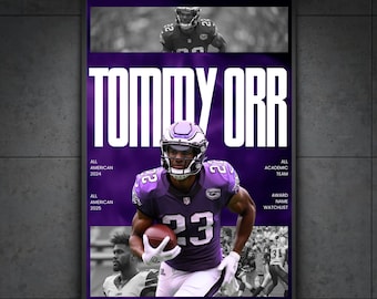 Football Player Poster - Canva Template - A3 Size, Fully Customizable Sports Poster, Digital Download Only