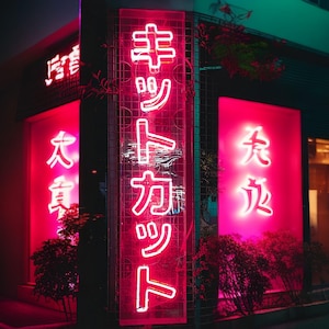 Insegna al neon a LED Anime, luce con nome personalizzato per camera da letto, scrivania da gioco, decorazione da parete al neon, estetica della cultura giapponese, insegna al neon personalizzata, luci al neon