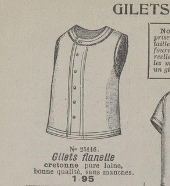 1930s/40s French Flannel Workwear Undershirt/vest - Etsy