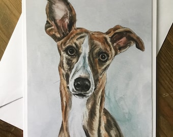 Greyhound Art Card
