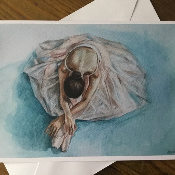 Ballerina Art Card - Blank Inside - Fast Shipping