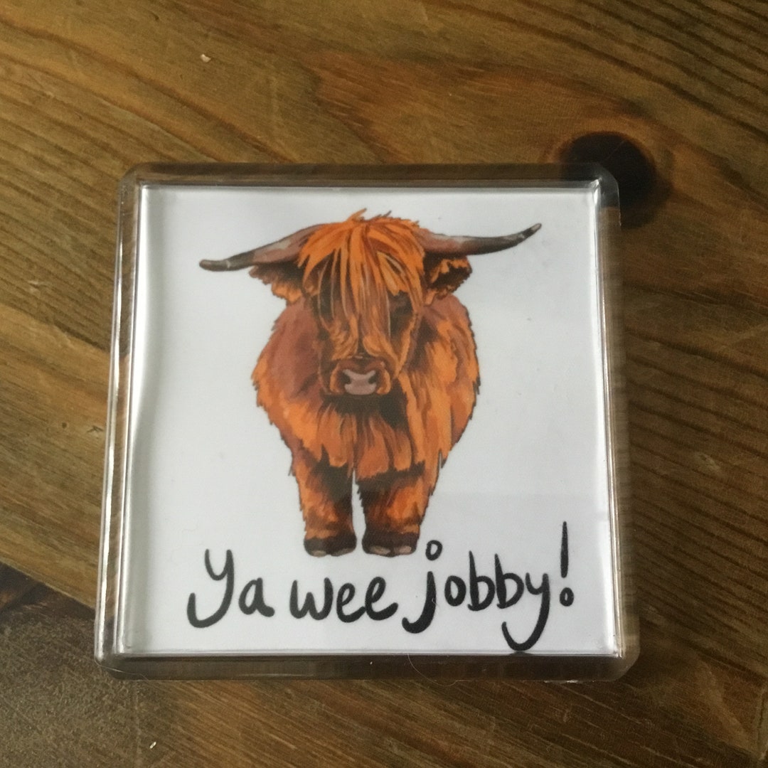 Highland Cow Wee Jobby Scottish Fridge Refrigerator Etsy