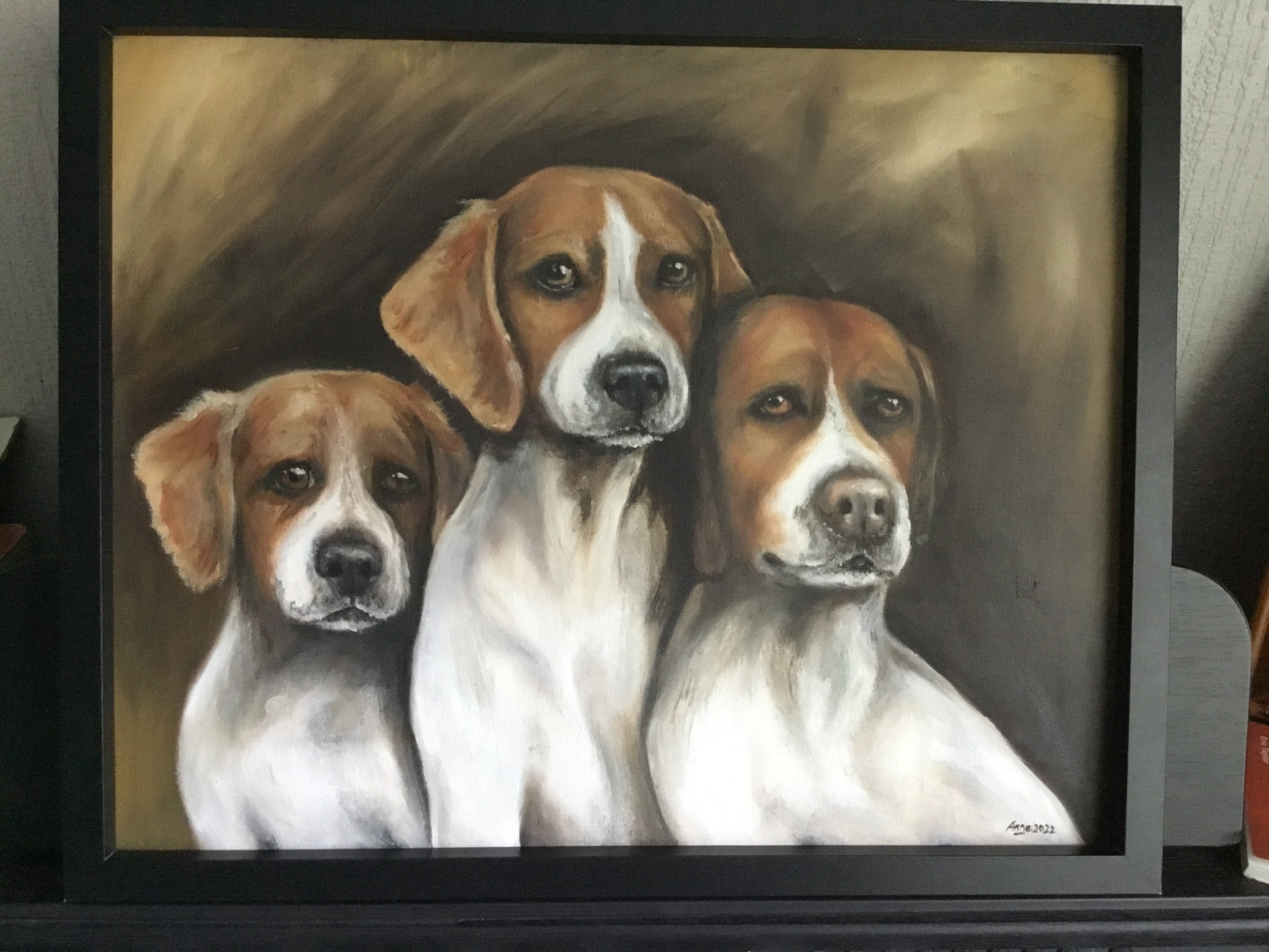 Beagle Oil Painting Etsy UK