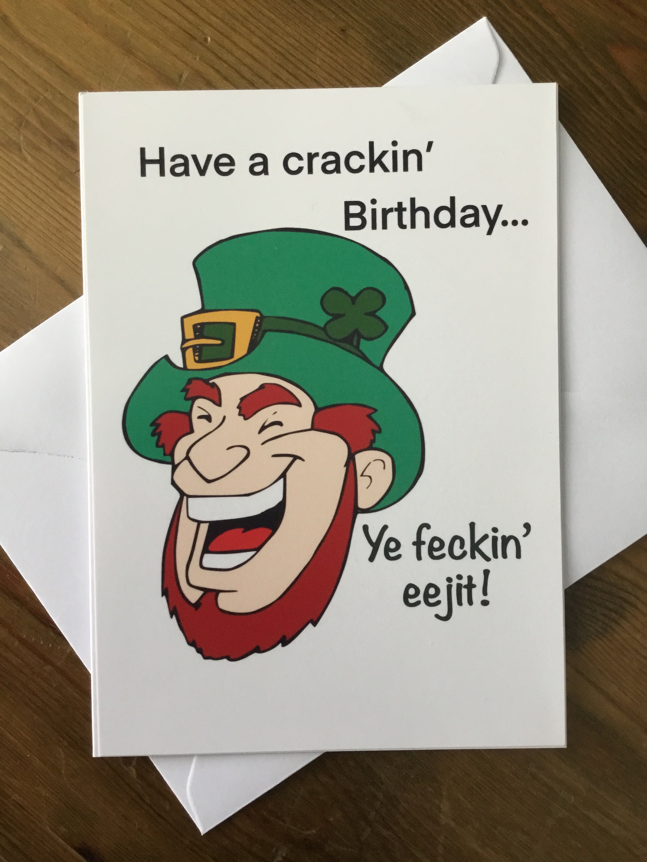 Irish Birthday Card - Etsy New Zealand, image size:2250x3000