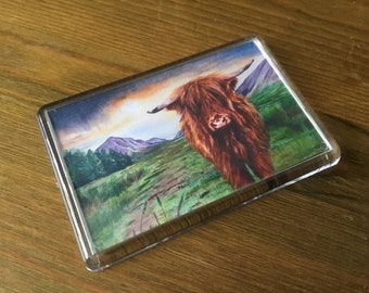 Bruce the Highland Cow Acrylic Fridge Magnet