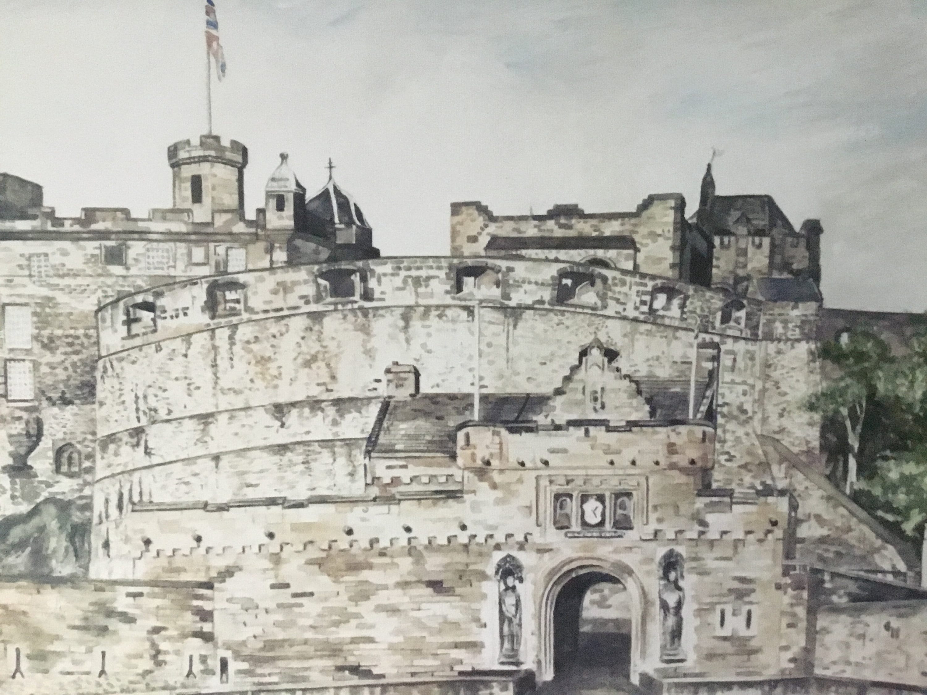 Edinburgh Castle Watercolour Print A4 or 5x7 - Etsy
