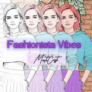 Fashionista Vibes: A Trendy & Stylish Coloring Book for Adults and Teens
