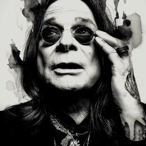 Ozzy Osbourne Tribute - Photographic Ink Splatter Matte Art Print