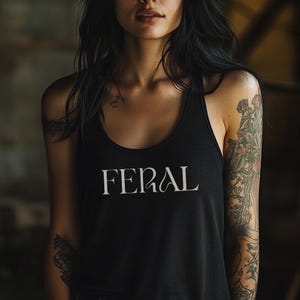 L-2XL - Feral Women&#39;s Flowy Racerback Tank (10-14 day production delay for this style!)