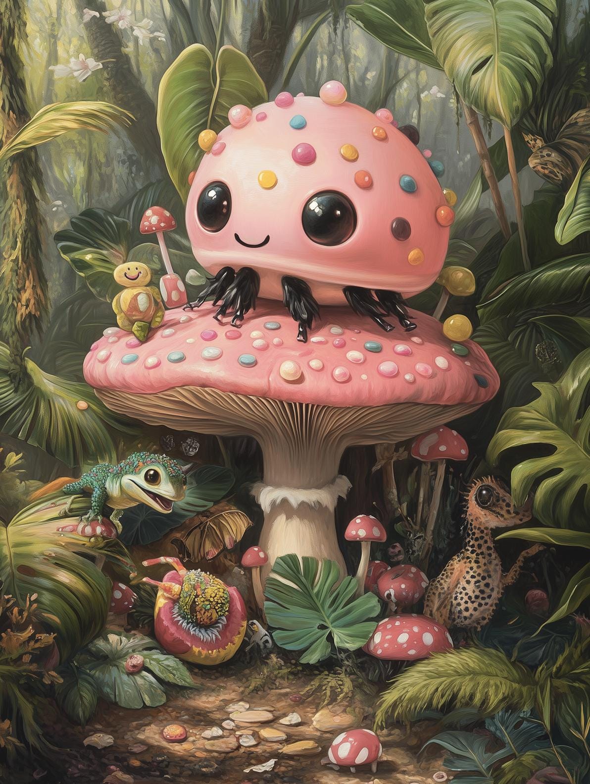 The Cryptid of Cute - The Sweetest Kawaii Ladybug Matte Poster Print