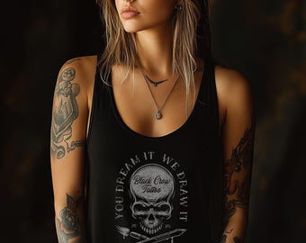 Flowy racerback-tanktop voor dames: Black Crow Tattoo