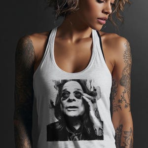 Ozzy Fan Tee - Custom Ink Artwork Tribute Tank Top (Triblend w/ Slim Fit & RAW EDGE finishing)