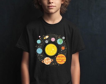 Kids Solar System Unisex Tee - Cosmic Space Shirt