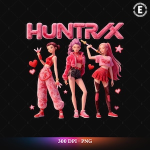 Valentine Huntrix PNG, Valentine Kpop Demon Hunters, 3D Soft Plush Kpop PNG, Puffy Valentine, PNG File