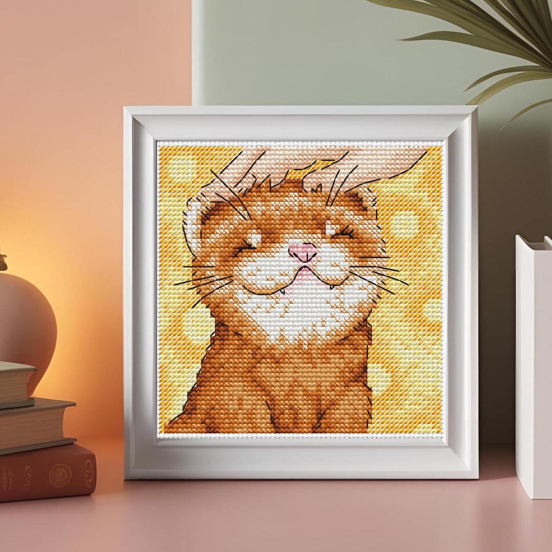 Cross Stitch Pattern Cute Ferret: Printable PDF + Saga File - Etsy