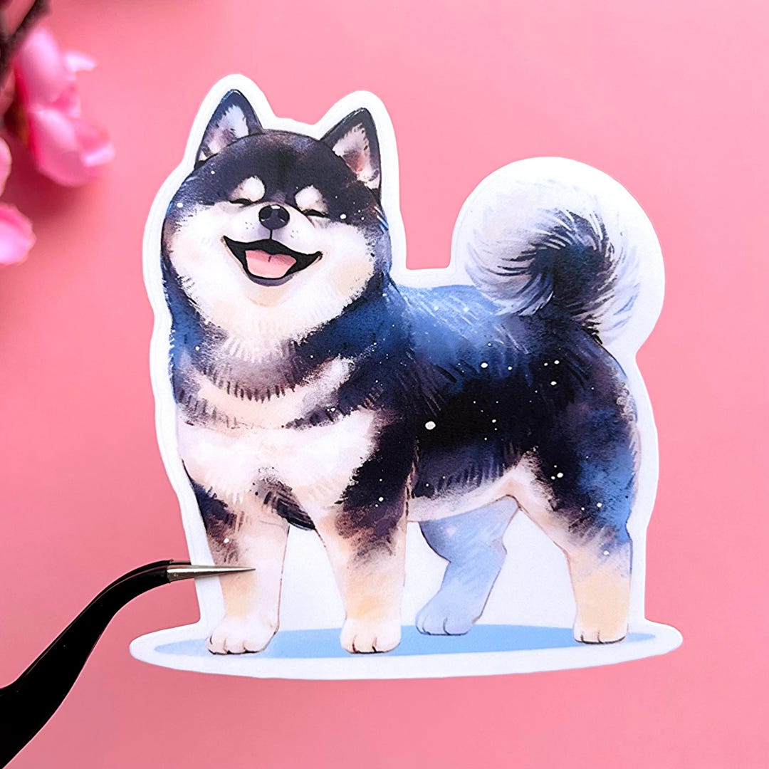 Cute Shiba Inu Sticker, Kawaii Dog Vinyl Waterproof Sticker, Sticker ...