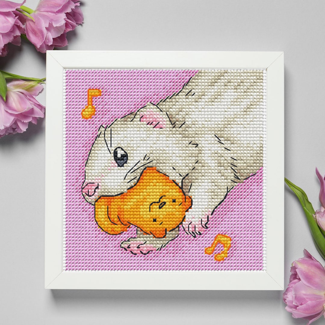 Cross Stitch Pattern Cute Ferret: Printable PDF + Saga File - Etsy