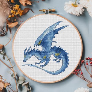 Cross Stitch Pattern Dragon: Printable PDF + Saga file