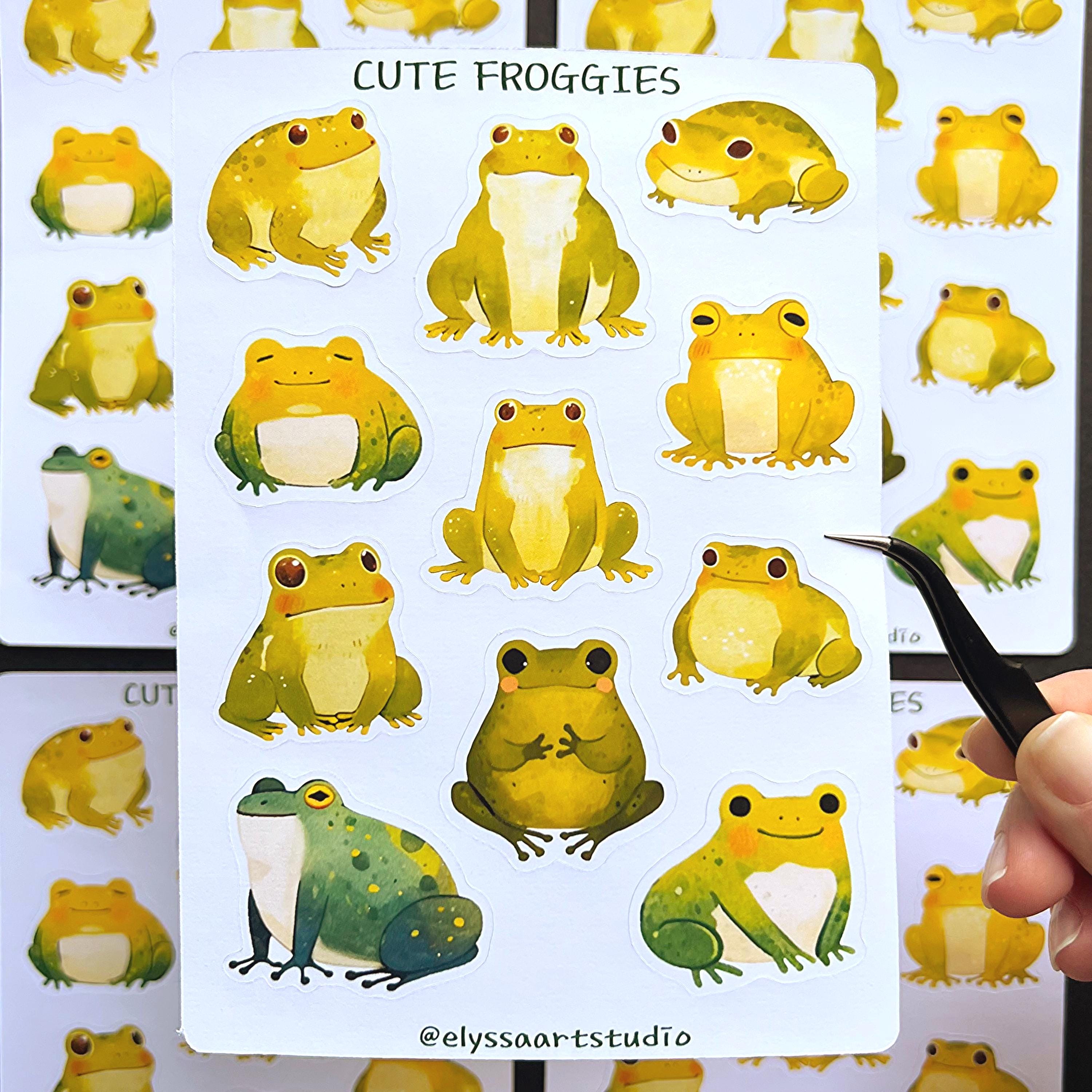 Frogs Sticker Sheet - Etsy