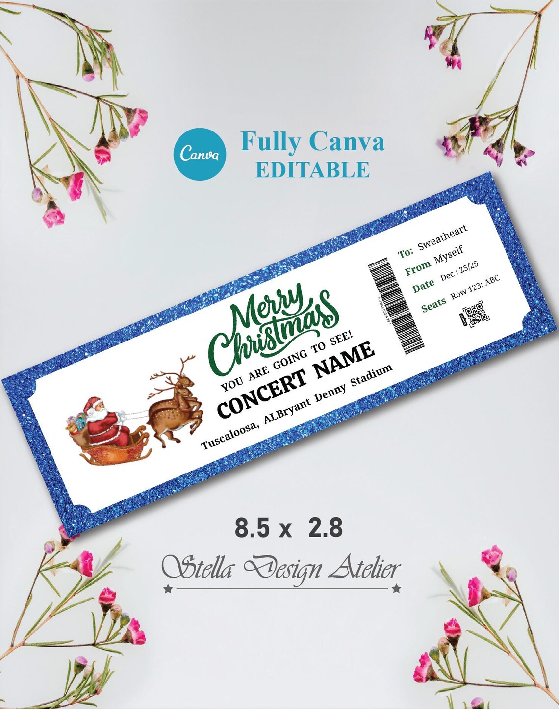 Christmas Concert Fake Ticket Surprise Gift Voucher Surprise