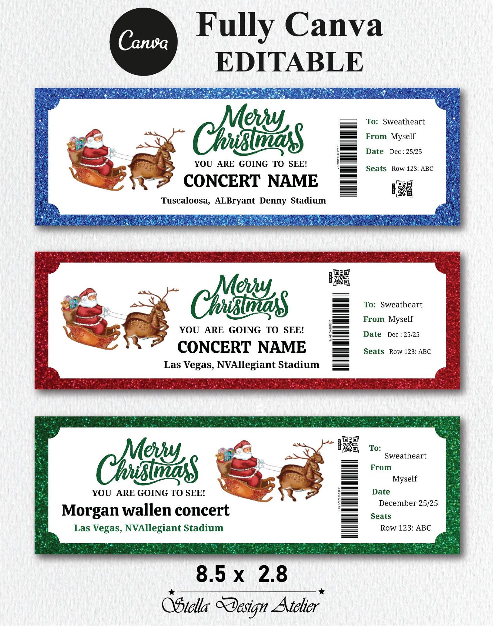 Christmas Concert Fake Ticket Surprise Gift Voucher Surprise