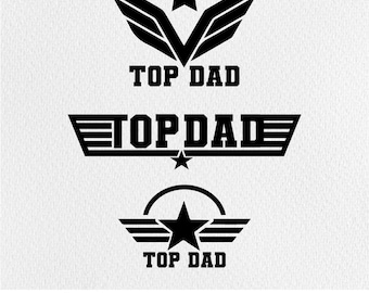 Top Dad svg, Distressed Military Style Dad Cut File, Vatertags-Shirt-Design, Daddy Dxf, Väter svg, Vatertag, digitale Datei, Sofort-Download