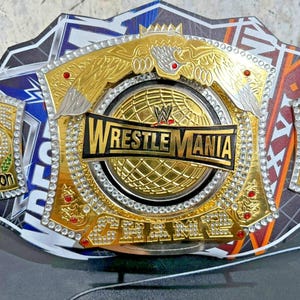 Custom WrestleMania Limited Edition Spinner Championship Belt |  WrestleMania Spinner Wrestling Fan Belt | Championship Collectors belt